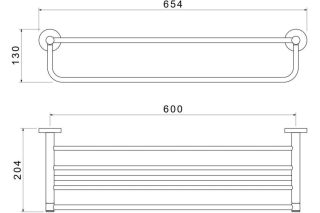 Полка для полотенец Aquatek Европа AQ4115CR хром